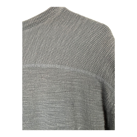 Vince Mens Henley Shirt Gray Solid Long Sleeve Button Thermal Layered Cotton XL - Picture 6 of 8